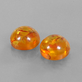  ct natürliche orangefarbener Bernstein-Edelsteine, Transparent, Transparent / Lichtdurchlässig