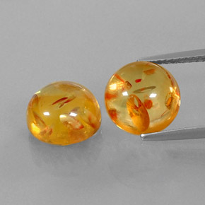  ct natürliche orangefarbener Bernstein-Edelsteine, Transparent, Transparent / Lichtdurchlässig