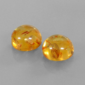  ct natürliche orangefarbener Bernstein-Edelsteine, Transparent, Transparent / Lichtdurchlässig