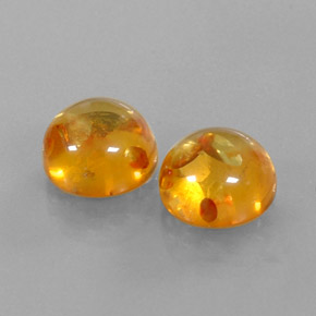  ct natürliche orangefarbener Bernstein-Edelsteine, Transparent, Transparent / Lichtdurchlässig
