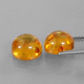  ct natürliche orangefarbener Bernstein-Edelsteine, Transparent, Transparent / Lichtdurchlässig