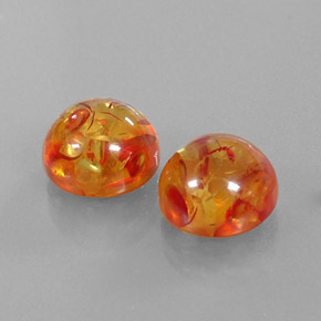  ct natürliche orangefarbener Bernstein-Edelsteine, Transparent, Transparent / Lichtdurchlässig