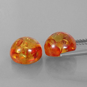  ct natürliche orangefarbener Bernstein-Edelsteine, Transparent, Transparent / Lichtdurchlässig