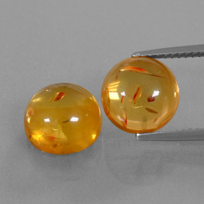  ct natürliche orangefarbener Bernstein-Edelsteine, Transparent, Transparent / Lichtdurchlässig