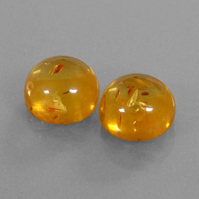  ct natürliche orangefarbener Bernstein-Edelsteine, Transparent, Transparent / Lichtdurchlässig