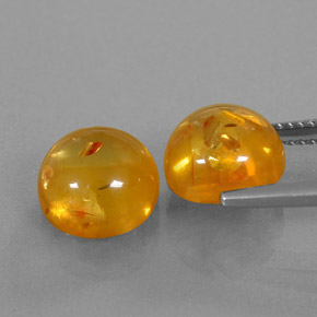  ct natürliche orangefarbener Bernstein-Edelsteine, Transparent, Transparent / Lichtdurchlässig