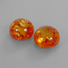  ct natürliche orangefarbener Bernstein-Edelsteine, Transparent, Transparent / Lichtdurchlässig