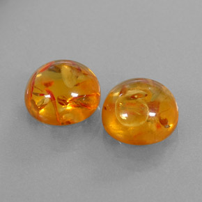  ct natürliche orangefarbener Bernstein-Edelsteine, Transparent, Transparent / Lichtdurchlässig