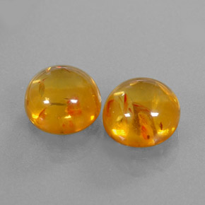  ct natürliche orangefarbener Bernstein-Edelsteine, Transparent, Transparent / Lichtdurchlässig