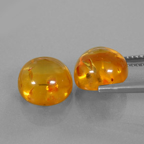  ct natürliche orangefarbener Bernstein-Edelsteine, Transparent, Transparent / Lichtdurchlässig