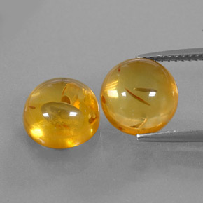  ct natürliche orangefarbener Bernstein-Edelsteine, Transparent, Transparent / Lichtdurchlässig
