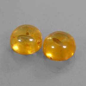  ct natürliche orangefarbener Bernstein-Edelsteine, Transparent, Transparent / Lichtdurchlässig