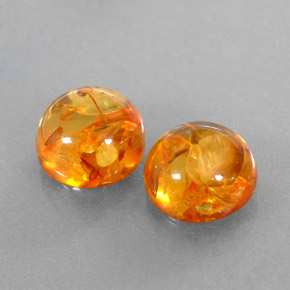  ct natürliche orangefarbener Bernstein-Edelsteine, Transparent, Transparent / Lichtdurchlässig