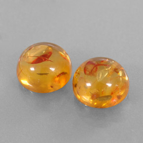  ct natürliche orangefarbener Bernstein-Edelsteine, Transparent, Transparent / Lichtdurchlässig