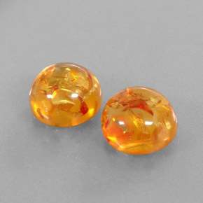  ct natürliche orangefarbener Bernstein-Edelsteine, Transparent, Transparent / Lichtdurchlässig