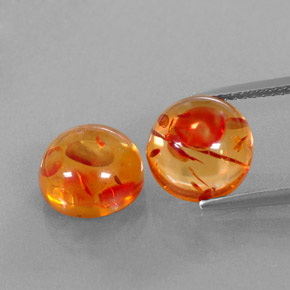  ct natürliche orangefarbener Bernstein-Edelsteine, Transparent, Transparent / Lichtdurchlässig