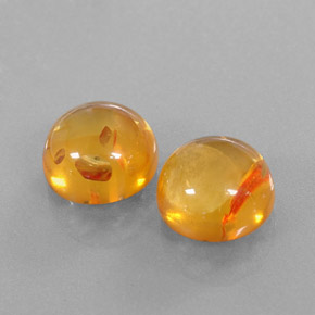  ct natürliche orangefarbener Bernstein-Edelsteine, Transparent, Transparent / Lichtdurchlässig