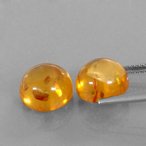  ct natürliche orangefarbener Bernstein-Edelsteine, Transparent, Transparent / Lichtdurchlässig
