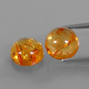  ct natürliche orangefarbener Bernstein-Edelsteine, Transparent, Transparent / Lichtdurchlässig