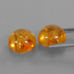  ct natürliche orangefarbener Bernstein-Edelsteine, Transparent, Transparent / Lichtdurchlässig