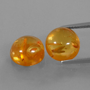  ct natürliche orangefarbener Bernstein-Edelsteine, Transparent, Transparent / Lichtdurchlässig