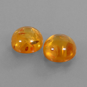  ct natürliche orangefarbener Bernstein-Edelsteine, Transparent, Transparent / Lichtdurchlässig