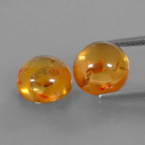  ct natürliche orangefarbener Bernstein-Edelsteine, Transparent, Transparent / Lichtdurchlässig