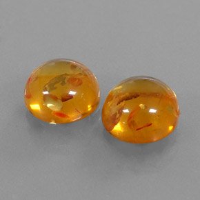  ct natürliche orangefarbener Bernstein-Edelsteine, Transparent, Transparent / Lichtdurchlässig