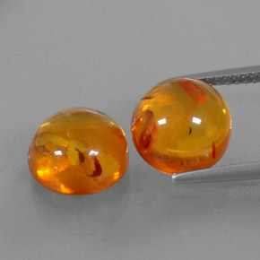  ct natürliche orangefarbener Bernstein-Edelsteine, Transparent, Transparent / Lichtdurchlässig