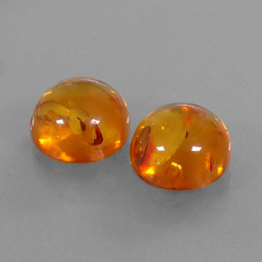  ct natürliche orangefarbener Bernstein-Edelsteine, Transparent, Transparent / Lichtdurchlässig