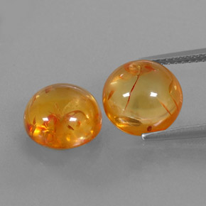  ct natürliche orangefarbener Bernstein-Edelsteine, Transparent, Transparent / Lichtdurchlässig