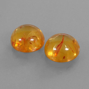  ct natürliche orangefarbener Bernstein-Edelsteine, Transparent, Transparent / Lichtdurchlässig