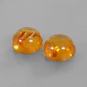  ct natürliche orangefarbener Bernstein-Edelsteine, Transparent, Transparent / Lichtdurchlässig