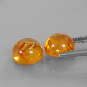  ct natürliche orangefarbener Bernstein-Edelsteine, Transparent, Transparent / Lichtdurchlässig