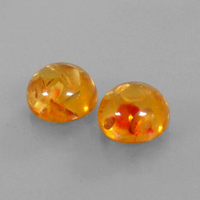  ct natürliche orangefarbener Bernstein-Edelsteine, Transparent, Transparent / Lichtdurchlässig