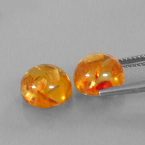  ct natürliche orangefarbener Bernstein-Edelsteine, Transparent, Transparent / Lichtdurchlässig
