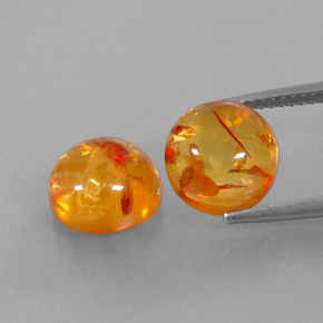  ct natürliche orangefarbener Bernstein-Edelsteine, Transparent, Transparent / Lichtdurchlässig