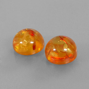  ct natürliche orangefarbener Bernstein-Edelsteine, Transparent, Transparent / Lichtdurchlässig