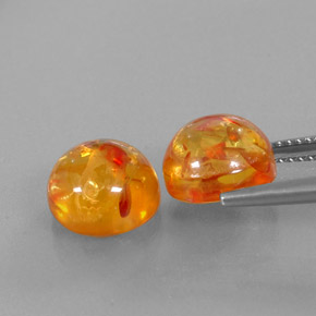  ct natürliche orangefarbener Bernstein-Edelsteine, Transparent, Transparent / Lichtdurchlässig