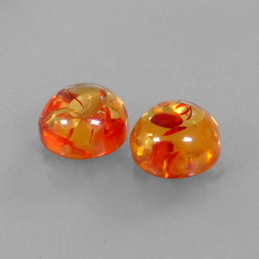  ct natürliche orangefarbener Bernstein-Edelsteine, Transparent, Transparent / Lichtdurchlässig