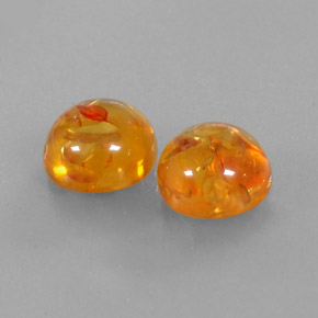  ct natürliche orangefarbener Bernstein-Edelsteine, Transparent, Transparent / Lichtdurchlässig