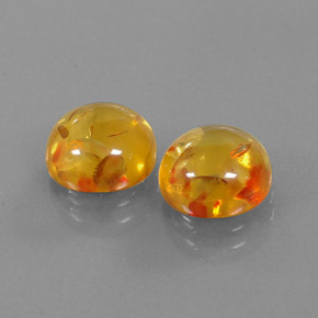  ct natürliche orangefarbener Bernstein-Edelsteine, Transparent, Transparent / Lichtdurchlässig