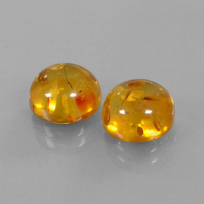  ct natürliche orangefarbener Bernstein-Edelsteine, Transparent, Transparent / Lichtdurchlässig