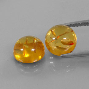  ct natürliche orangefarbener Bernstein-Edelsteine, Transparent, Transparent / Lichtdurchlässig