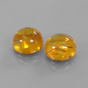  ct natürliche orangefarbener Bernstein-Edelsteine, Transparent, Transparent / Lichtdurchlässig
