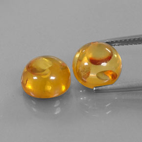  ct natürliche orangefarbener Bernstein-Edelsteine, Transparent, Transparent / Lichtdurchlässig