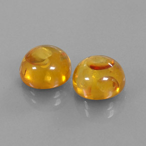  ct natürliche orangefarbener Bernstein-Edelsteine, Transparent, Transparent / Lichtdurchlässig