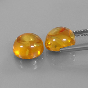  ct natürliche orangefarbener Bernstein-Edelsteine, Transparent, Transparent / Lichtdurchlässig