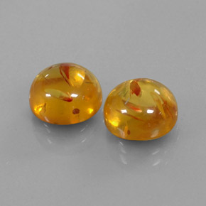  ct natürliche orangefarbener Bernstein-Edelsteine, Transparent, Transparent / Lichtdurchlässig