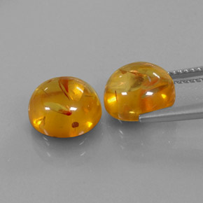  ct natürliche orangefarbener Bernstein-Edelsteine, Transparent, Transparent / Lichtdurchlässig